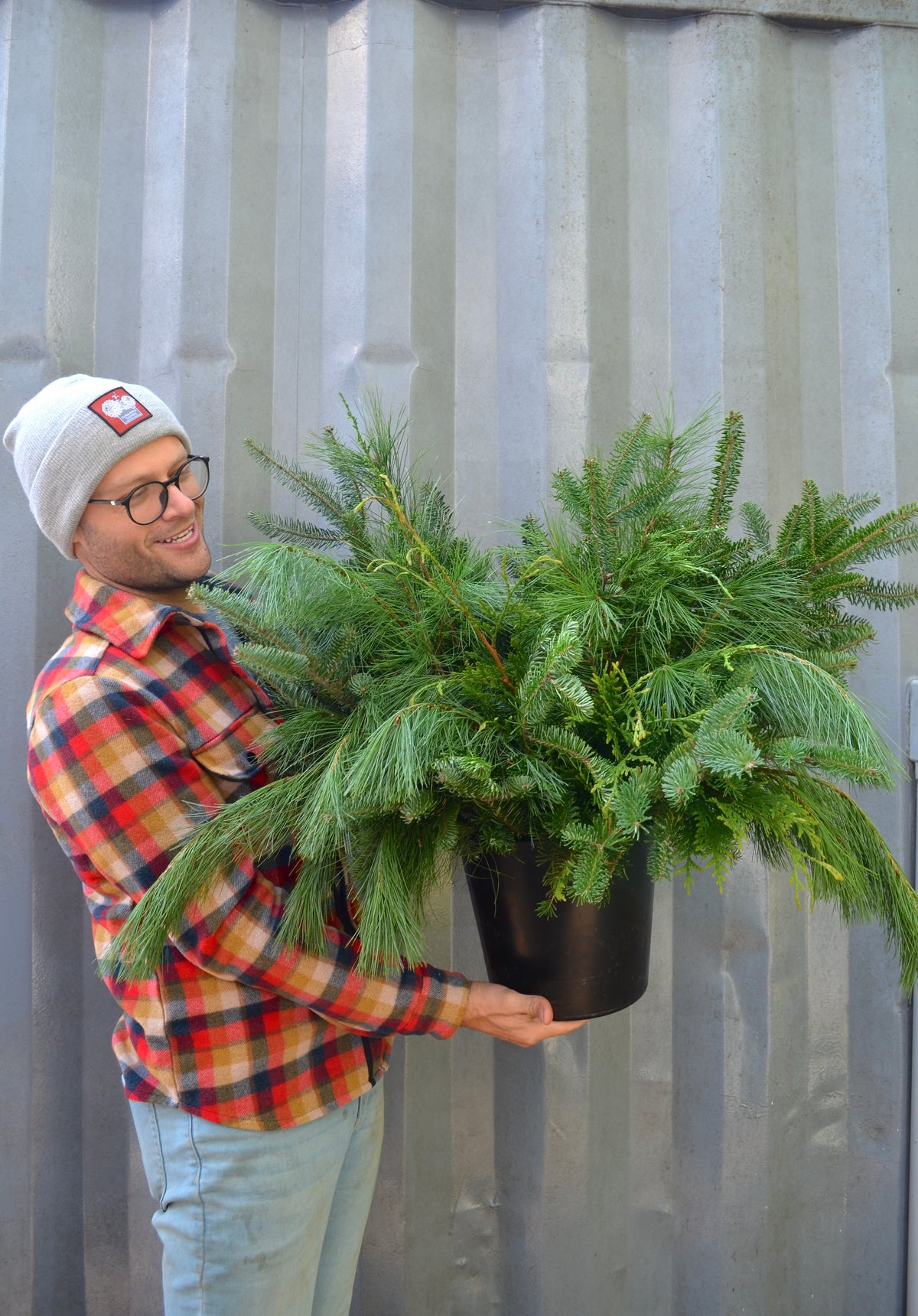 Shipped Drop Pot - Classic Mixed Greens